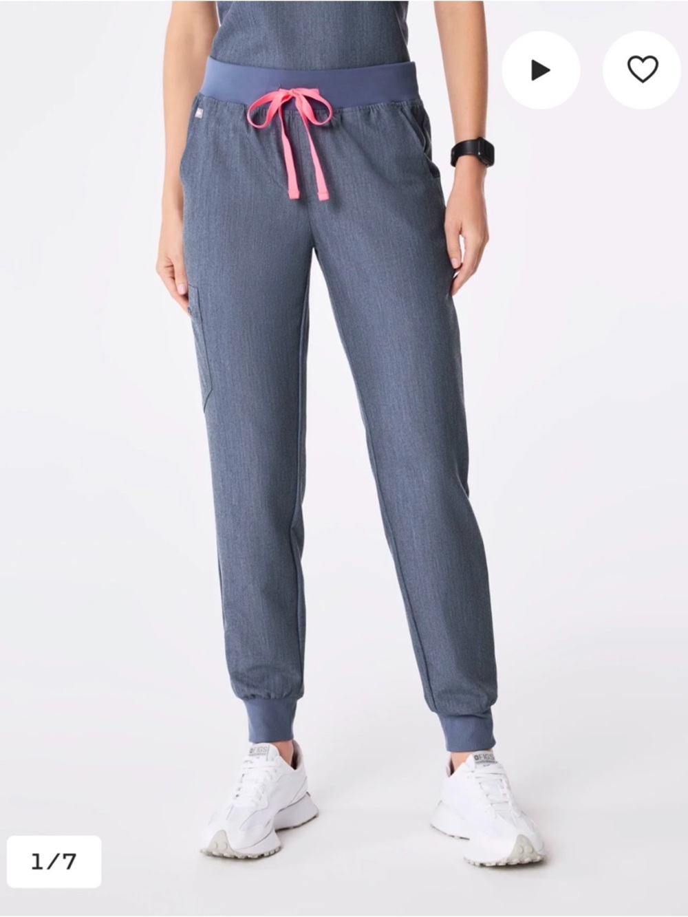 FIGS Zamora Jogger NWT in Heather Denim Size Small